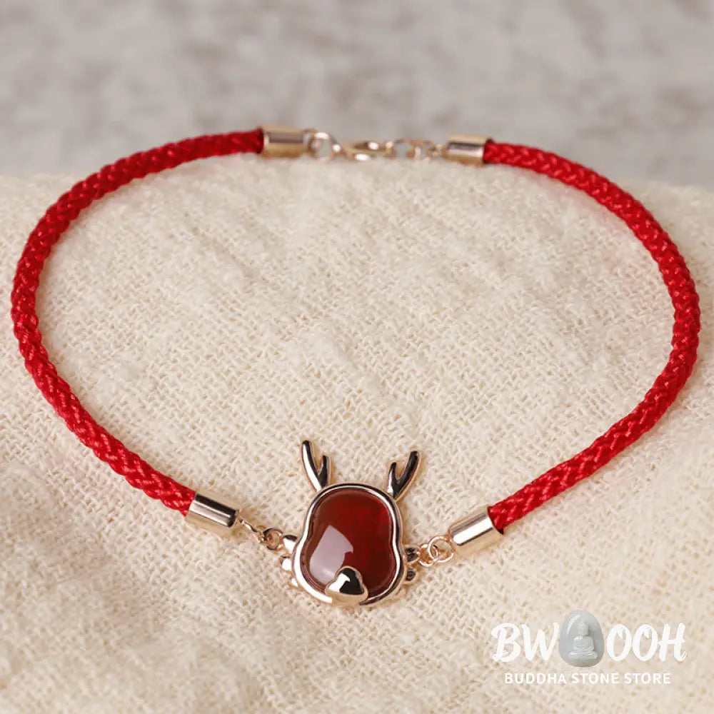 ❗❗❗A Flash Sale- Buddha Stones 925 Sterling Silver Year of the Dragon Natural Red Agate Dragon Attract Fortune Fu