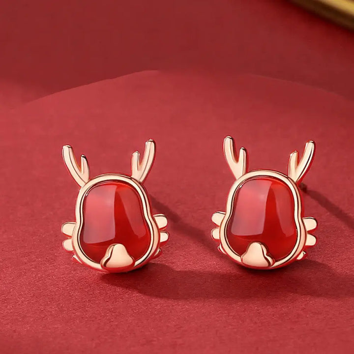 ❗❗❗A Flash Sale- Buddha Stones 925 Sterling Silver Year of the Dragon Natural Red Agate Dragon Attract Fortune Fu