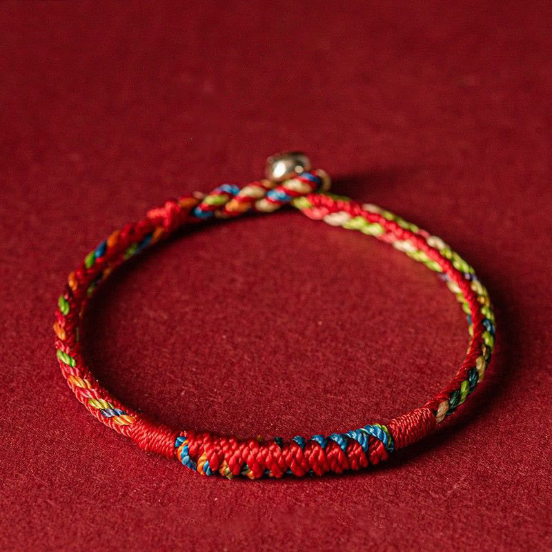 BWOOOH Handmade Five Color Thread Protection Bracelet — Thread Tibetan bracelet for spiritual healing and mindful living