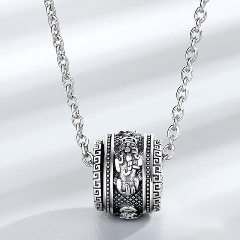 BWOOOH alloy PiXiu rotatable pendant feng shui necklace for wealth and protection