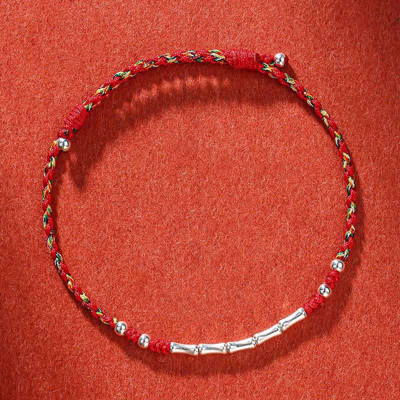 BWOOOH Tibet Handmade Multicolored Bamboo Protection Braided String Bracelet