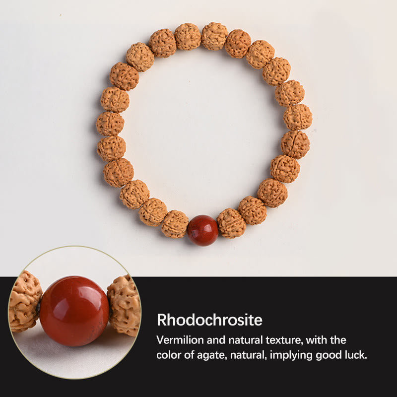 BWOOOH Tibet Rudraksha Bodhi Seed Wealth Auspiciousness Bracelet | spiritual healing bracelet