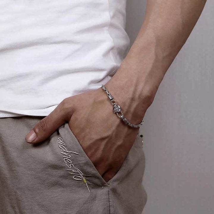 BWOOOH Tibetan Double Dorje Om Mani Padme Hum Buddha Swastika Vajra Strength Bracelet