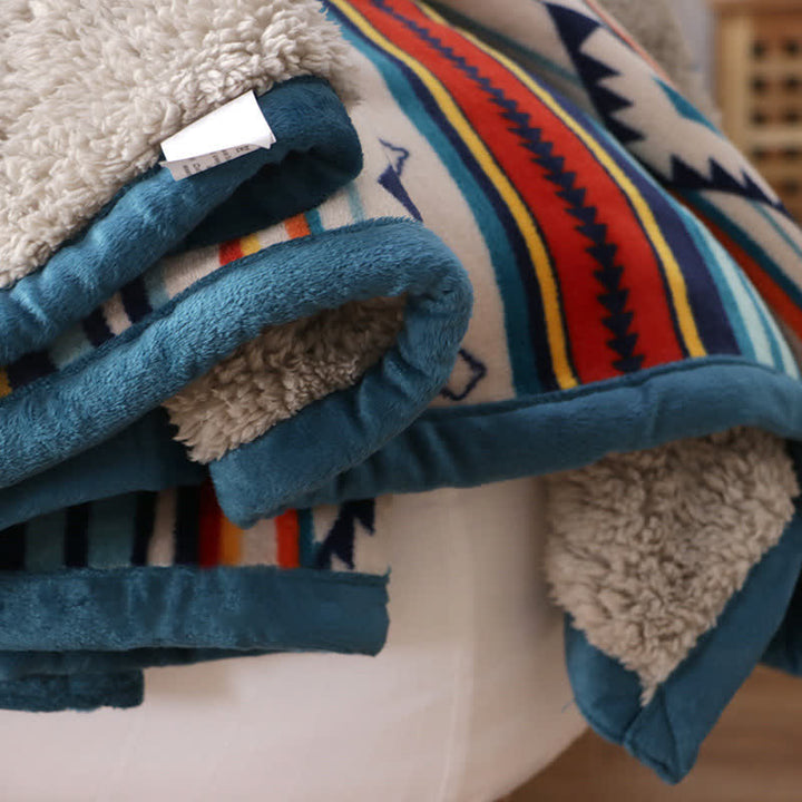 BWOOOH Geometric Warm Soft Bed Throw Blanket