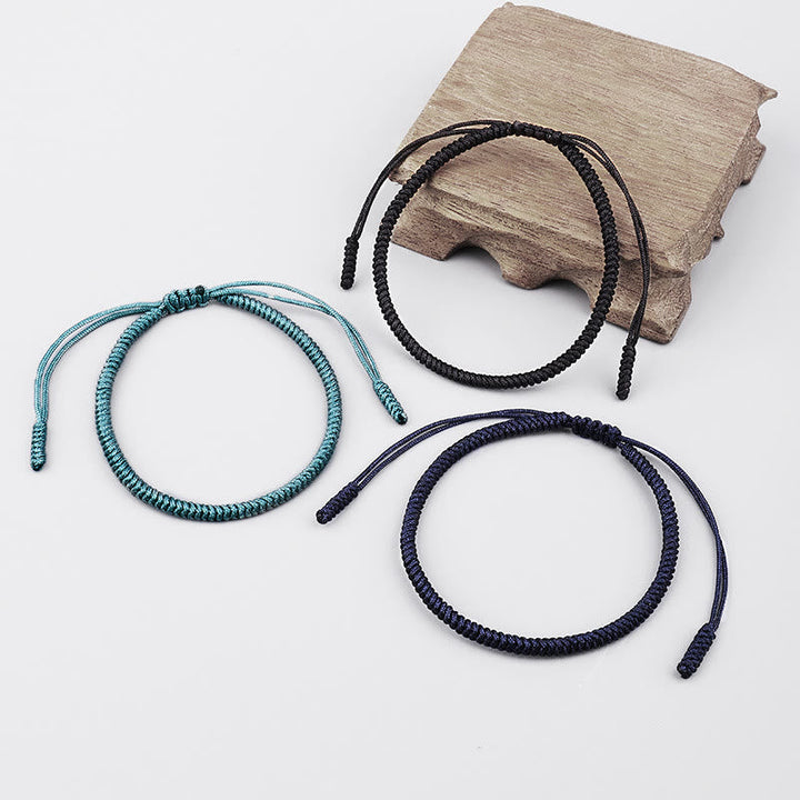 BWOOOH Tibetan 3Pcs King Kong Knot Handcrafted Amulet Strength Bracelet  -  natural stone Tibetan bracelet for spiritual hea...