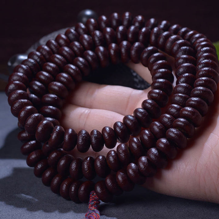 BWOOOH Natural Tibet 108 Mala Beads Purple Bodhi Seed Wealth Bracelet