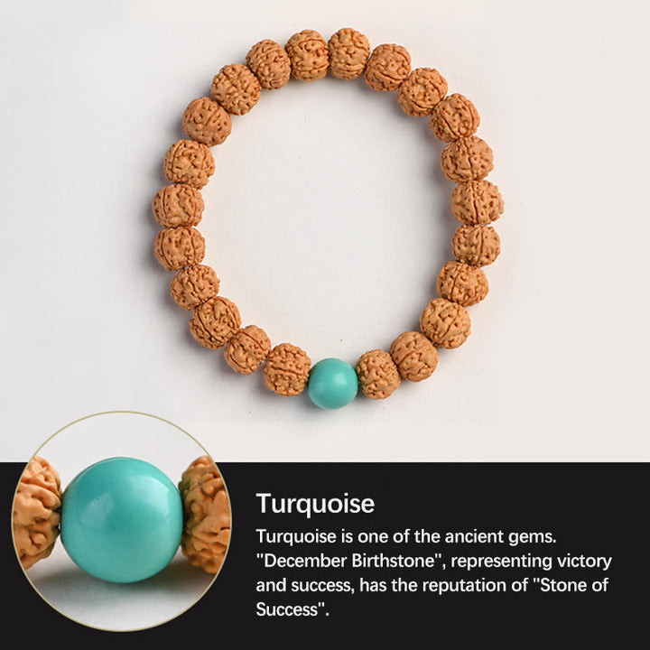 BWOOOH Tibet Rudraksha Bodhi Seed Wealth Auspiciousness Bracelet | spiritual healing bracelet