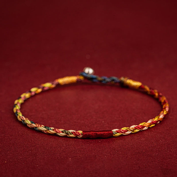 BWOOOH Handmade Five Color Thread Luck Couple Child Adult Bracelet Tibetan bracelet spiritual jewelry protection
