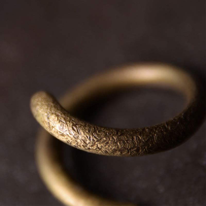 BWOOOH Simple Design Copper Luck Adjustable Ring