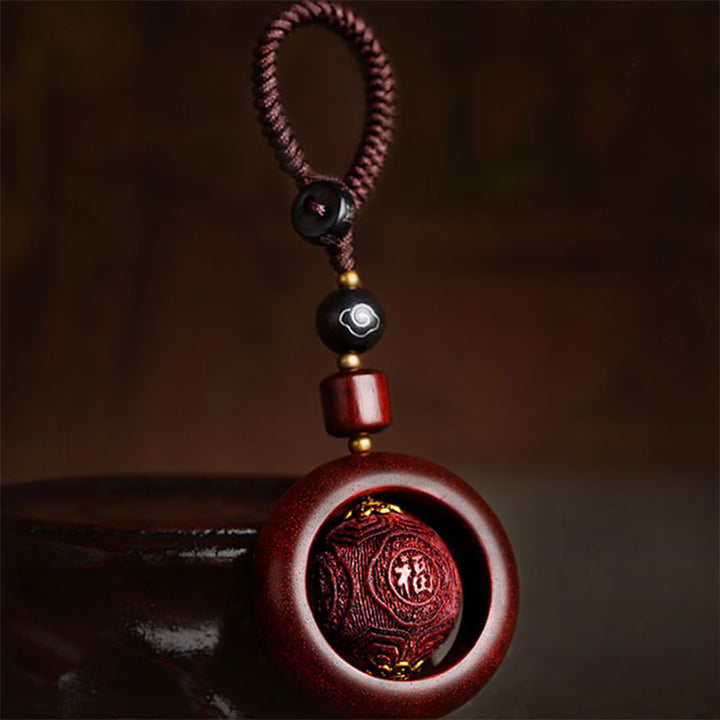 BWOOOH Tibetan Small Leaf Red Sandalwood Ebony Luck Prote