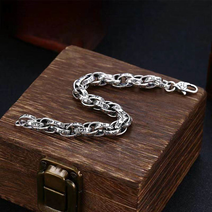 BWOOOH Tibetan Om Mani Padme Hum Carved Amulet Creativity Bracelet