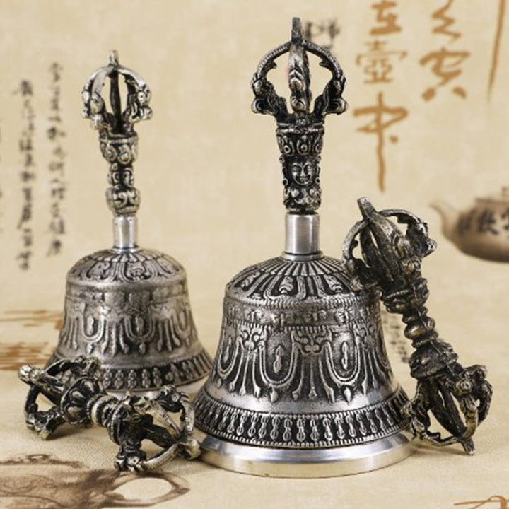 BWOOOH Tibetan Meditation Bell and Vajra Dorje Copper Decoration Set | spiritual healing bracelet