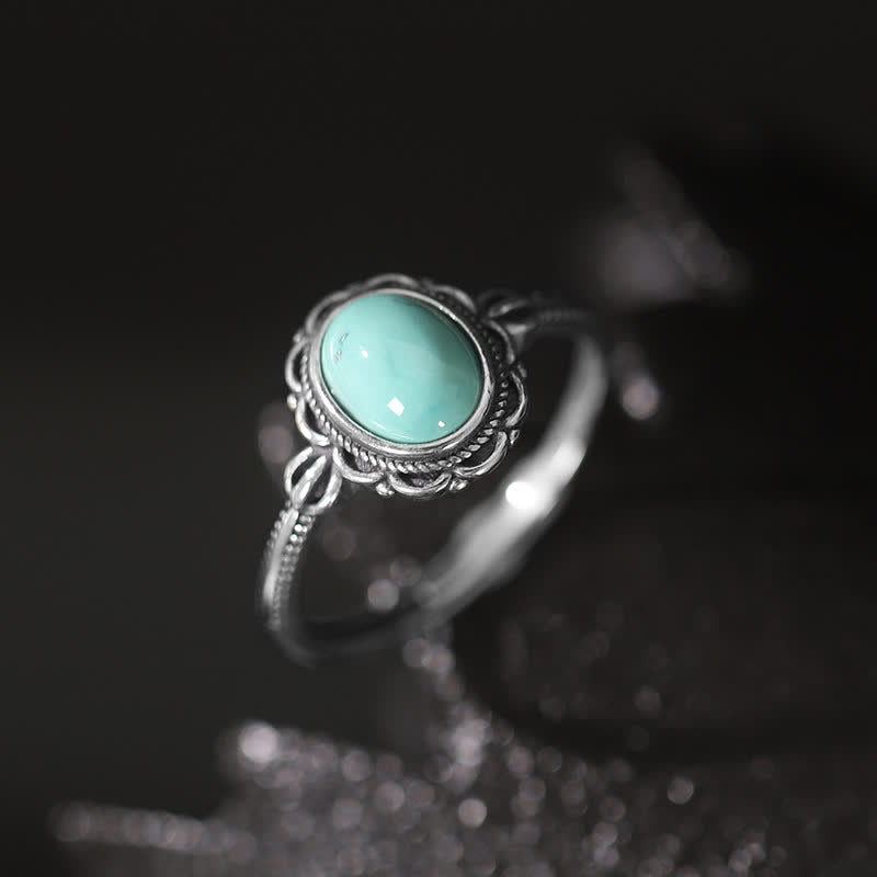 BWOOOH 925 Sterling Silver Tibetan Turquoise Red Agate Protection Ring — Sterling Silver Tibetan bracelet for spiritual he...