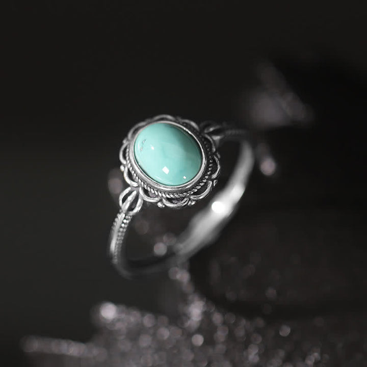 BWOOOH 925 Sterling Silver Tibetan Turquoise Red Agate Protection Ring — Sterling Silver Tibetan bracelet for spiritual he...