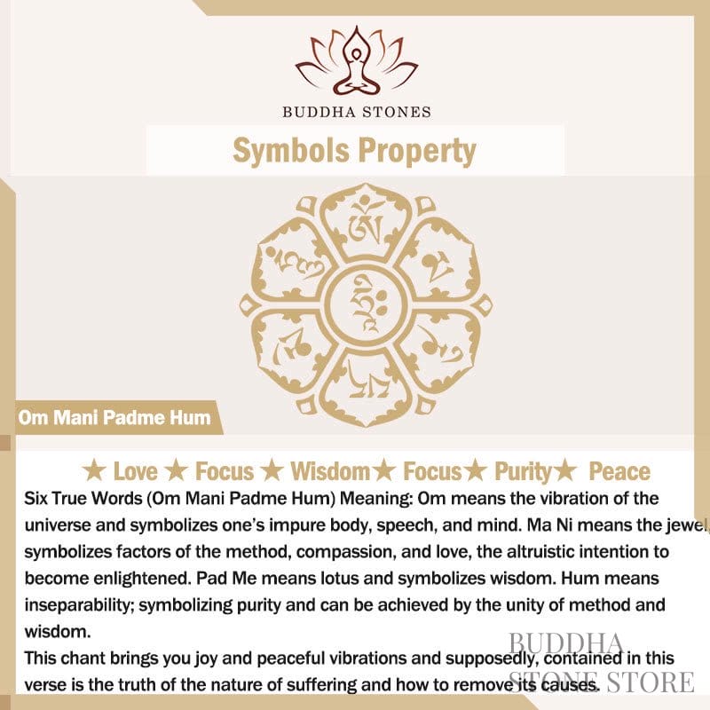 BWOOOH Tibet Om Mani Padme Hum Dzi Bead Dorje Vajra Pattern Wealth Rotatable Necklace Pendant