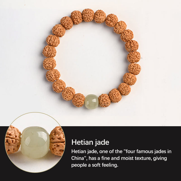 BWOOOH Tibet Rudraksha Bodhi Seed Wealth Auspiciousness Bracelet | spiritual healing bracelet