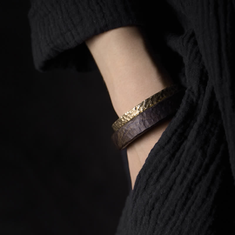 BWOOOH Simple Design Copper Wealth Cuff Bracelet