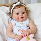 [New] 20" Reborn Toddler Realistic Baby Doll Girl Lakin with Brown Hair Special Gifts For Chirdren