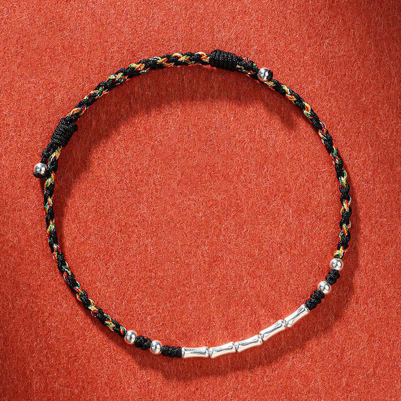 BWOOOH Tibet Handmade Multicolored Bamboo Protection Braided String Bracelet