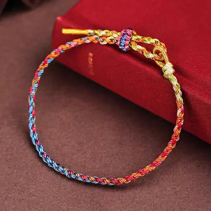 BWOOOH Handcrafted Luck Colorful Rope Child Adult Bracelet