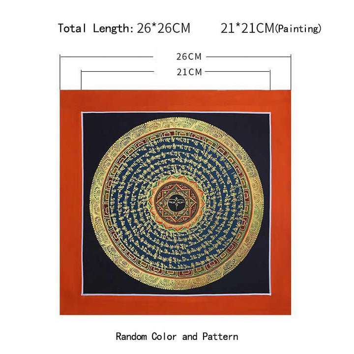 BWOOOH Tibetan Handmade Thangka Painting Spiritual Blessing Blind Box Random Color Pattern | natural stone Tibetan bracelet
