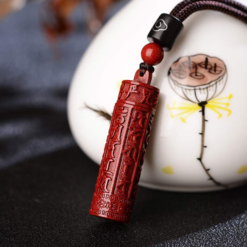BWOOOH Tibetan Cinnabar Mantra Concentration String Necklace
