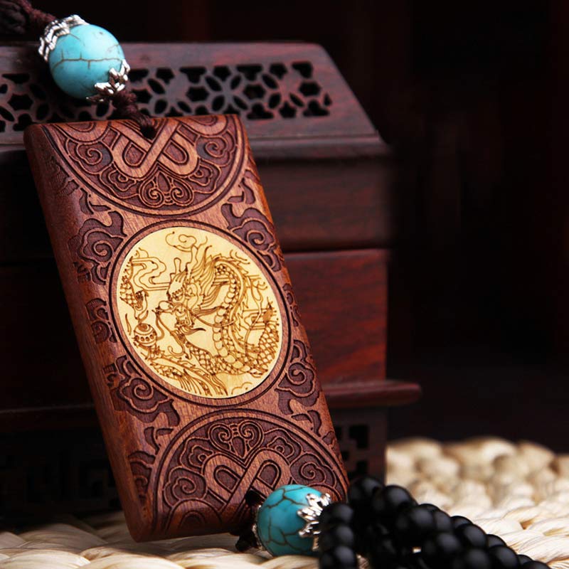 Buddha Stones Tibetan Rosewood Boxwood Dragon Cure Courage Car Decoration (Extra 30% Off | USE CODE: FS30)