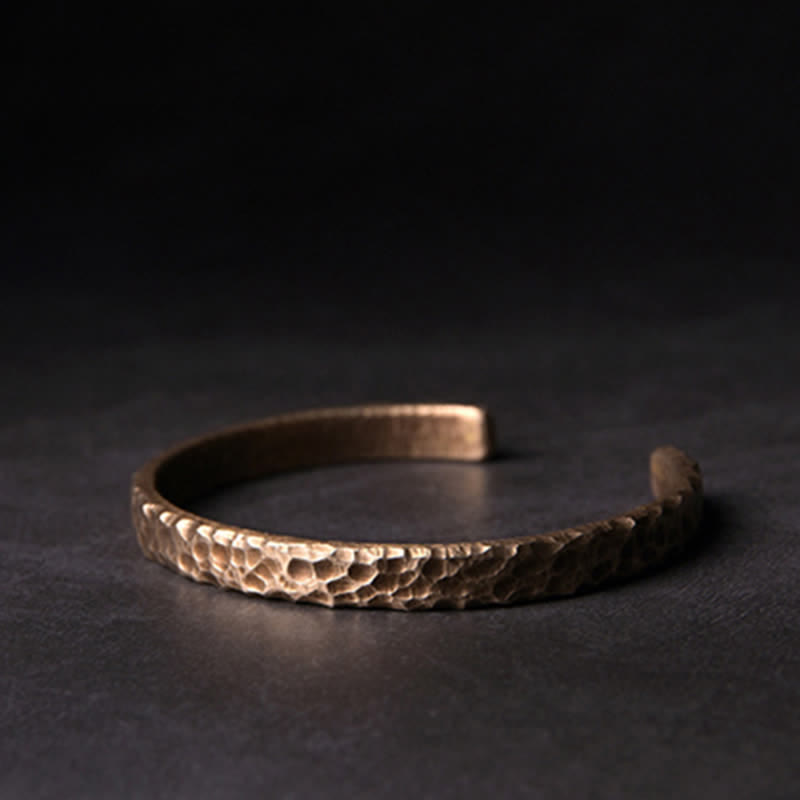 BWOOOH Lava Rock Stone Copper Balance Cuff Bracelet Bangle