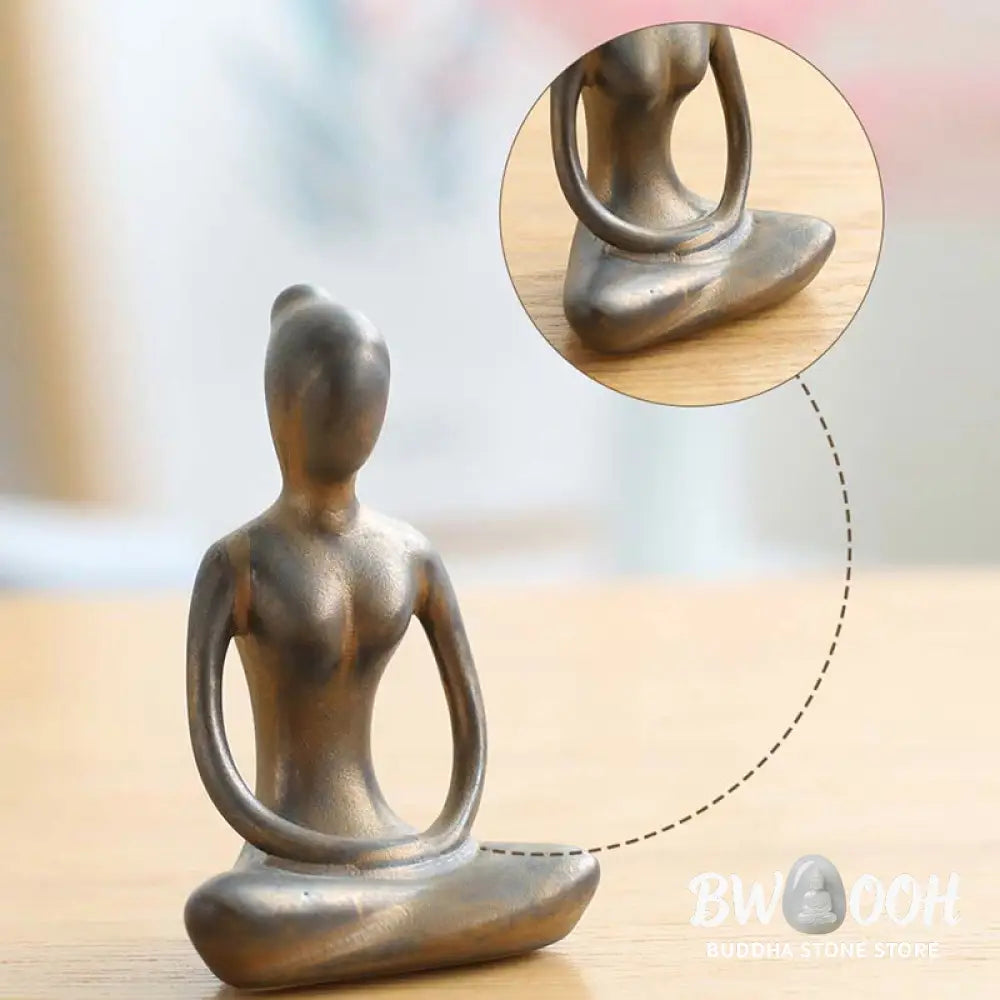 BWOOOH handcrafted Buddha statue - | Abstract Yoga Meditation Exercise
