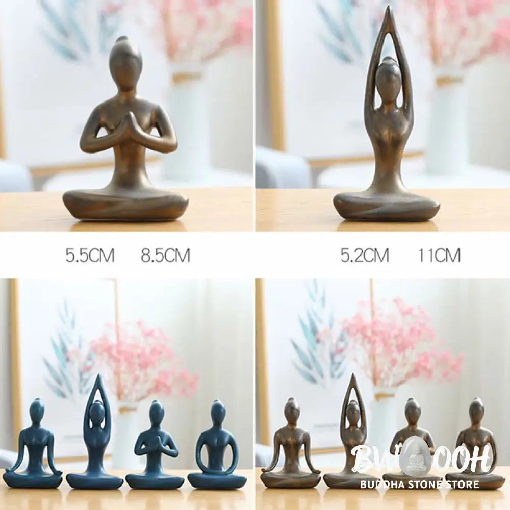 BWOOOH handcrafted Buddha statue - | Abstract Yoga Meditation Exercise