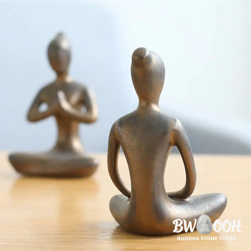 BWOOOH handcrafted Buddha statue - | Abstract Yoga Meditation Exercise