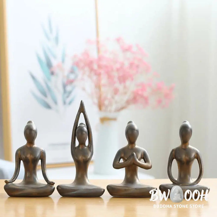BWOOOH handcrafted Buddha statue - | Abstract Yoga Meditation Exercise