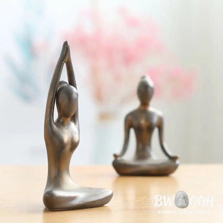 BWOOOH handcrafted Buddha statue - | Abstract Yoga Meditation Exercise