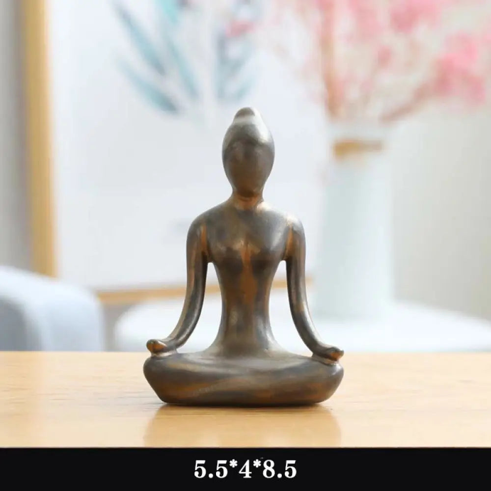 BWOOOH handcrafted Buddha statue - | Abstract Yoga Meditation Exercise