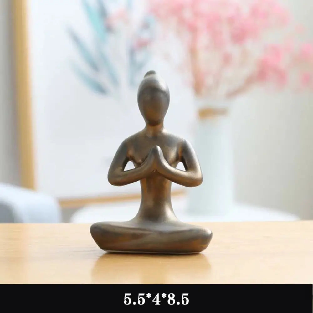 BWOOOH handcrafted Buddha statue - | Abstract Yoga Meditation Exercise