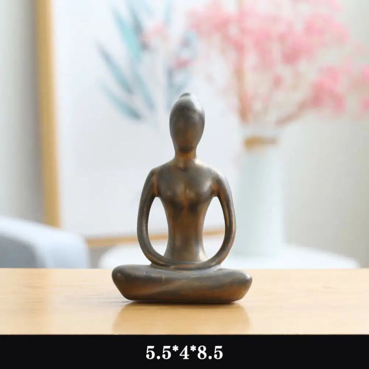 BWOOOH handcrafted Buddha statue - | Abstract Yoga Meditation Exercise