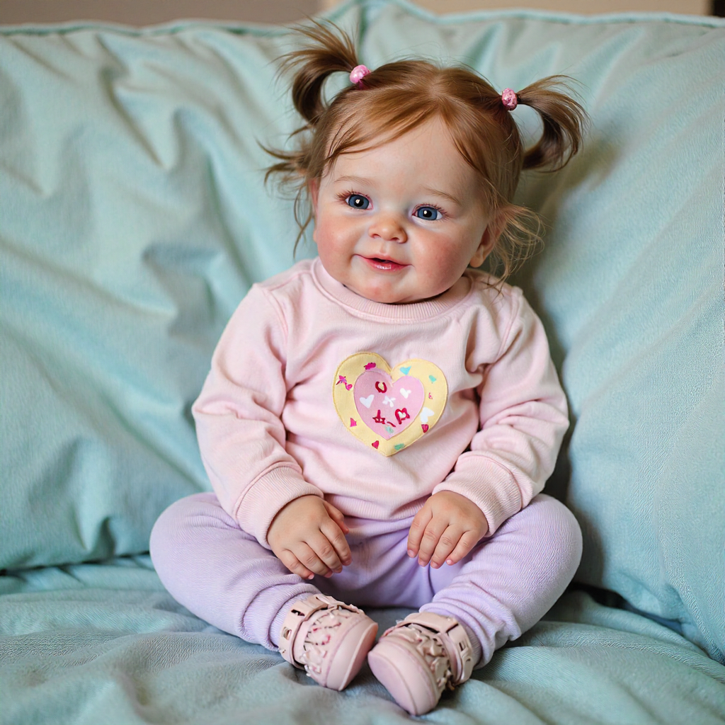 [New Series] 20" Handmade Reborn Baby Open Eyes Doll Girl Kelow with Heartbeat & Coos