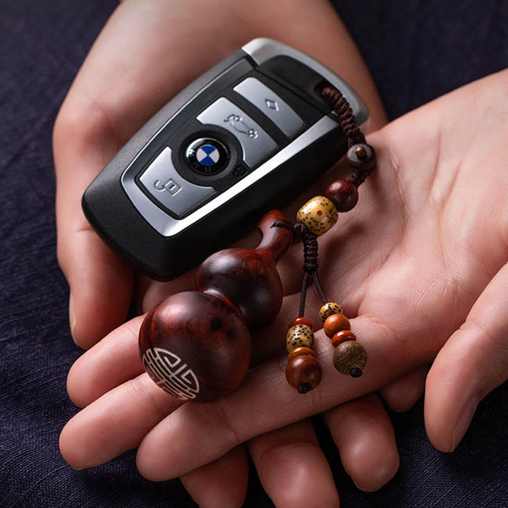 BWOOOH Tibetan Ebony Small Leaf Red Sandalwood Gourd Luck