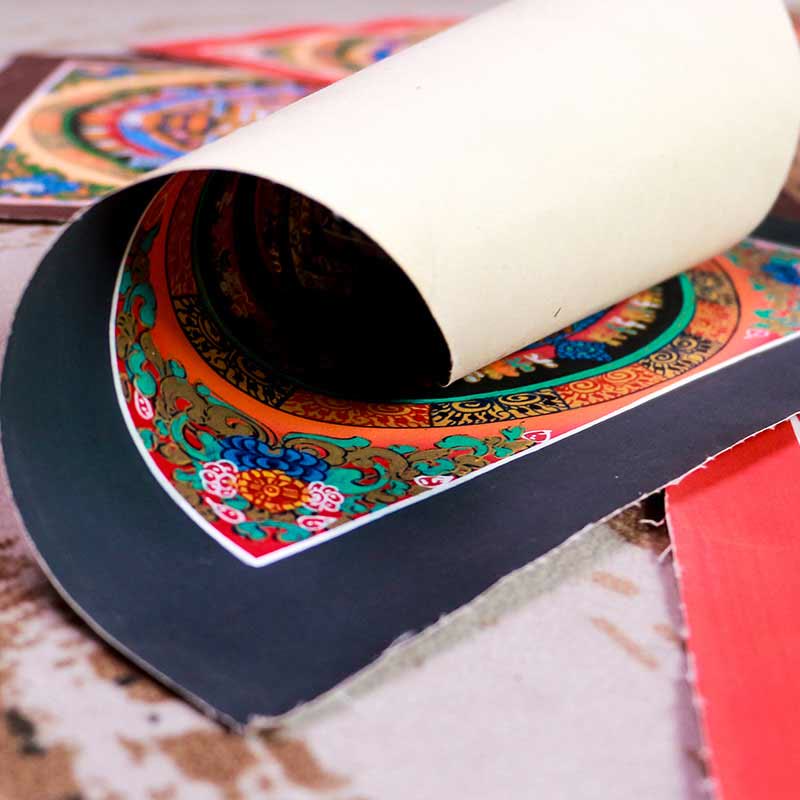BWOOOH Tibetan thangka Buddhist painting - Tibetan Handmade Thangka Mandala Pa