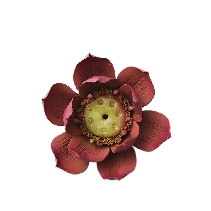 BWOOOH Tibetan Lotus Positive Peace Incense Burner Decoration | natural stone incense burner