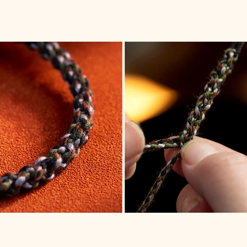 BWOOOH 990 Sterling Silver Tibetan Handmade Amber Steelyard Weight Wish Protection Bracelet