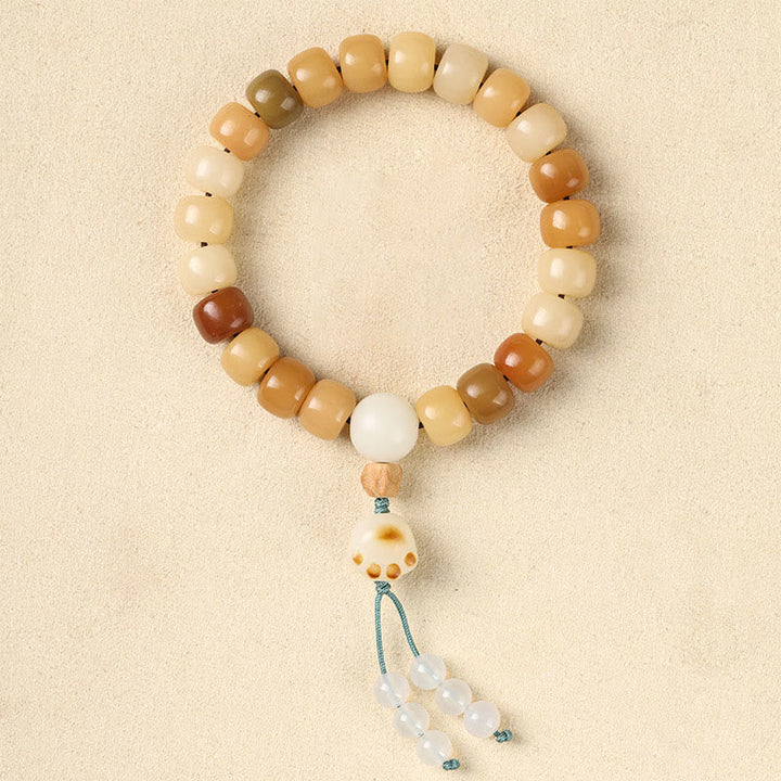 BWOOOH Natural Bodhi Seed The Lord of the Corpse Forest Om Mani Padme Hum Wisdom Bracelet
