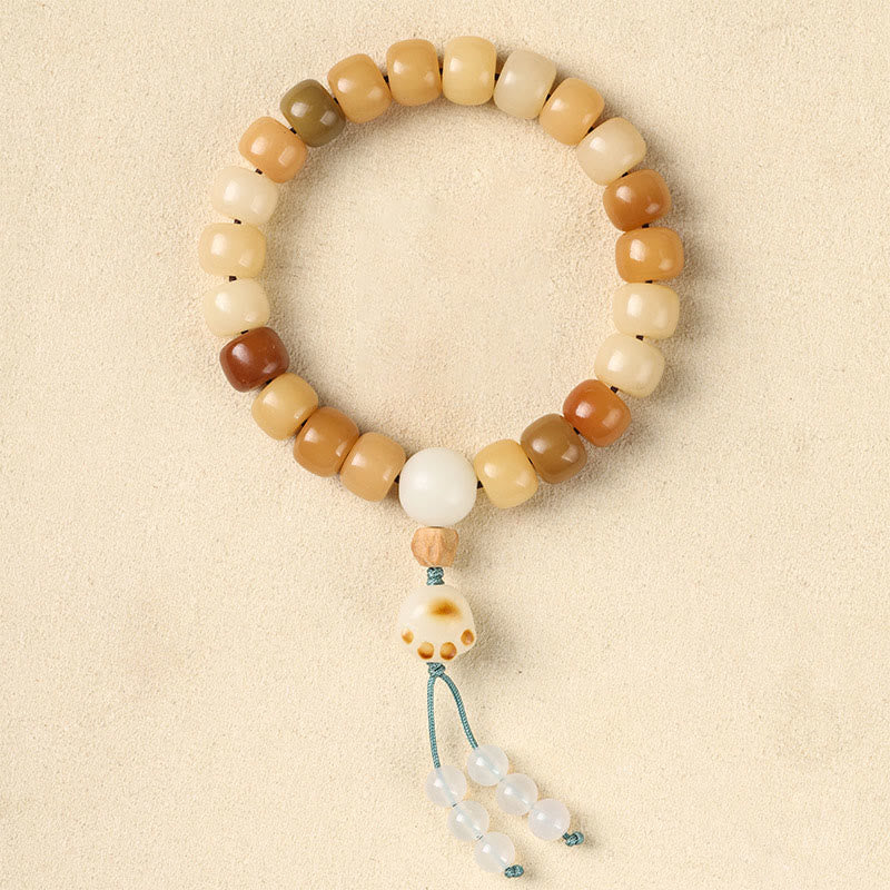 BWOOOH Natural Bodhi Seed The Lord of the Corpse Forest Om Mani Padme Hum Wisdom Bracelet