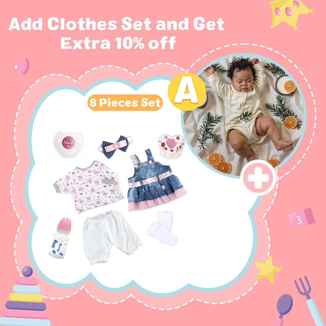 🎄[Special Christmas] 20" Lifelike African American Handmade Sleeping Reborn Girl Doll Named Nasing