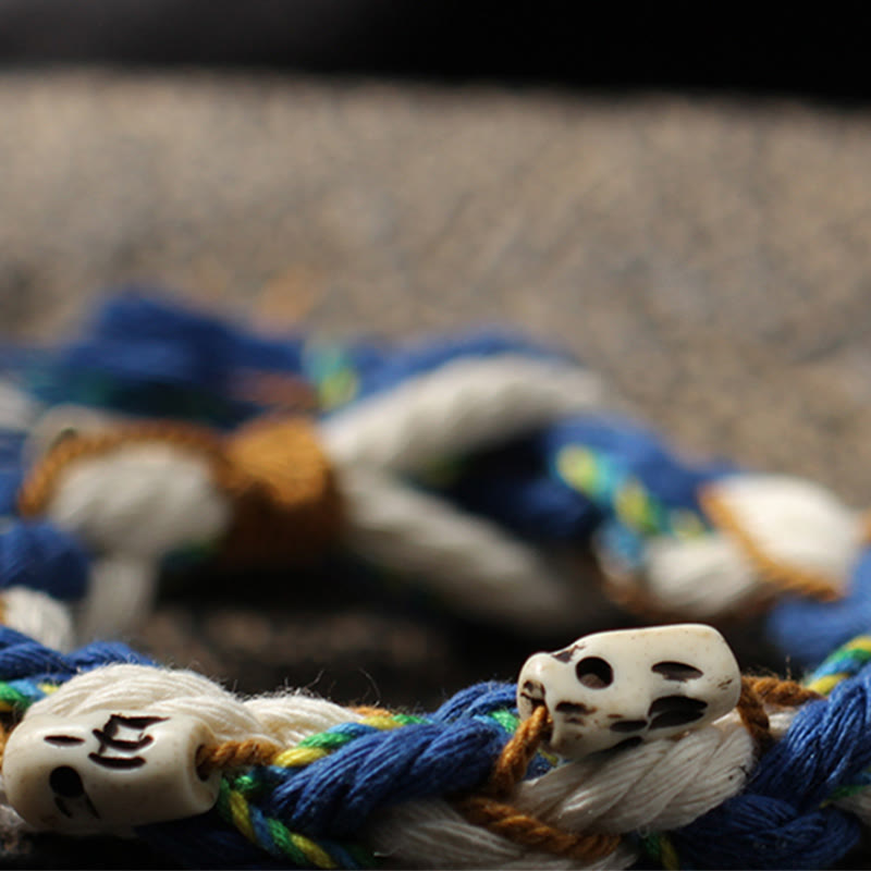 BWOOOH Tibetan Zakiram Goddess of Wealth Bead Engraved Handmade Luck Bracelet | spiritual healing bracelet