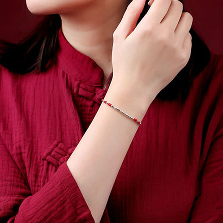 BWOOOH Tibet Handmade Multicolored Bamboo Protection Braided String Bracelet