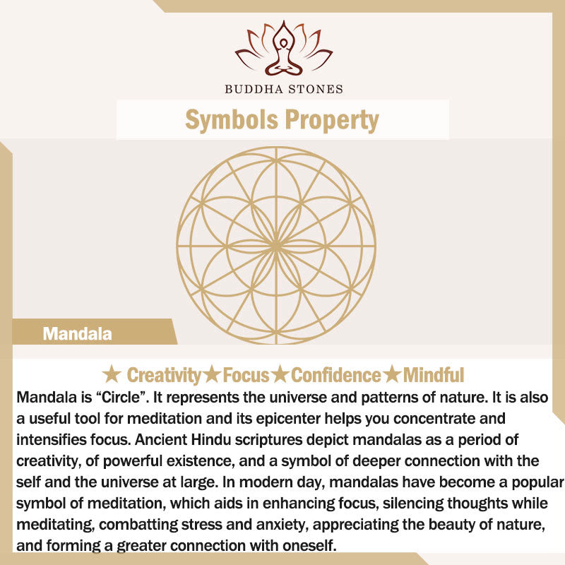 BWOOOH Mandala Pattern Beads Creativity Necklace Pendant
