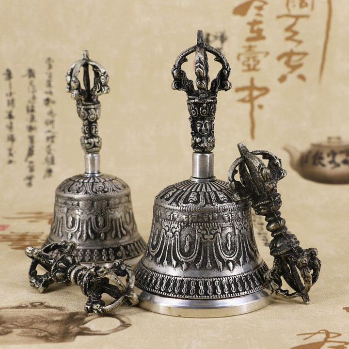 BWOOOH Tibetan Meditation Bell and Vajra Dorje Copper Decoration Set | spiritual healing bracelet