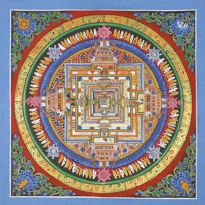 BWOOOH Tibetan Thangka Painting Blessing Handmade Decoration | natural stone spiritual home decor
