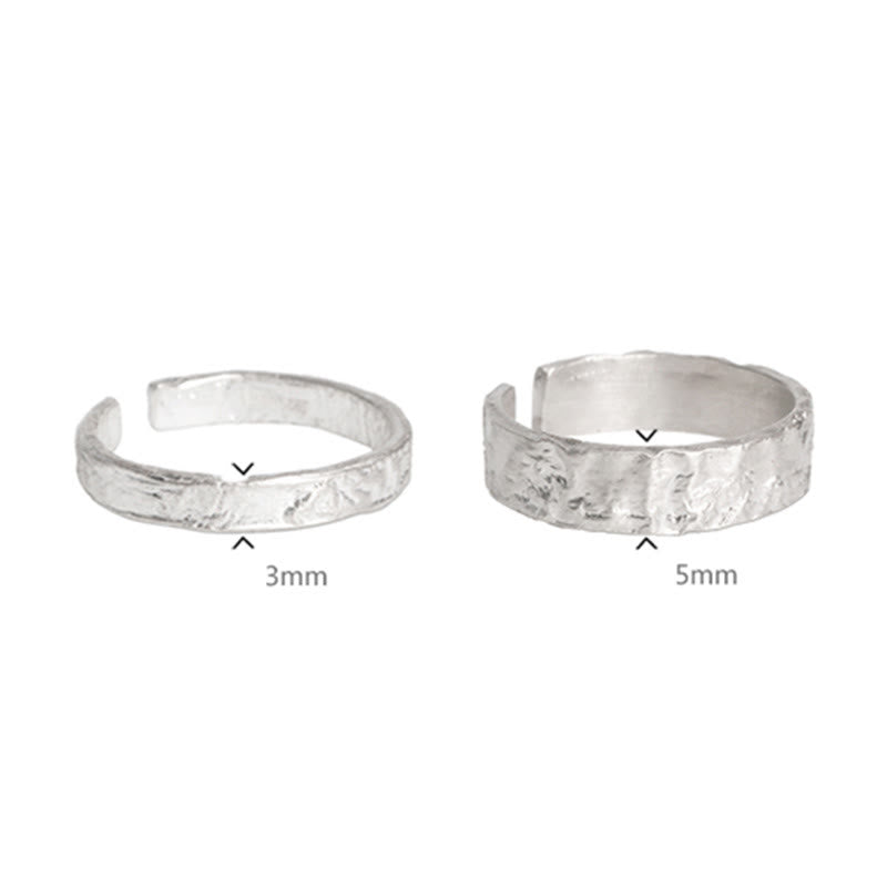 BWOOOH 925 Sterling Silver Simple Design Blessing Couple Ring